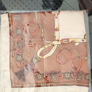 Elegant Brown and Cream Scarf